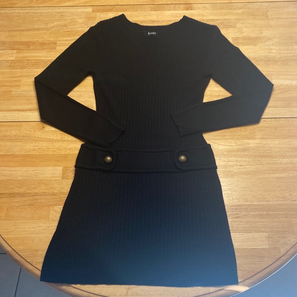 By and By Black Long Sleeve Sweater Dress 🖤 y2k Gothic Grunge Size Small